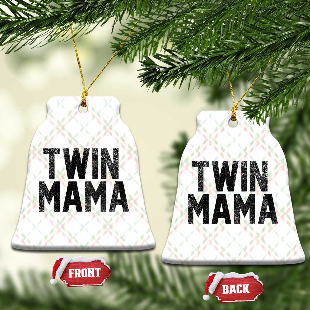 Twin Mama Ceramic Ornament Pregnancy Announcement New Mom Mothers Day Gift