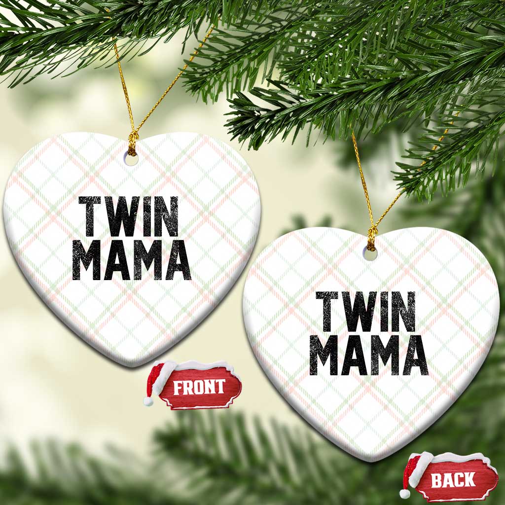 Twin Mama Ceramic Ornament Pregnancy Announcement New Mom Mothers Day Gift
