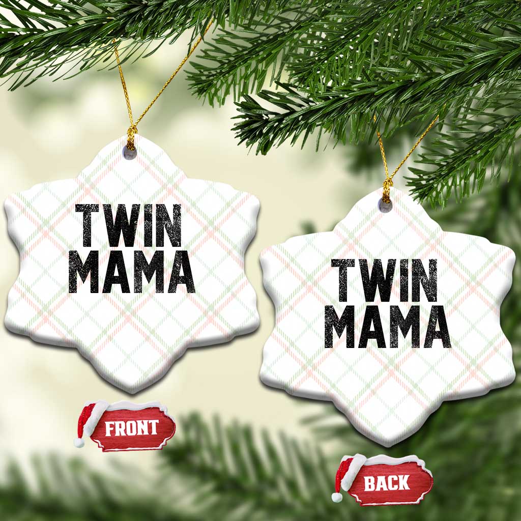 Twin Mama Ceramic Ornament Pregnancy Announcement New Mom Mothers Day Gift