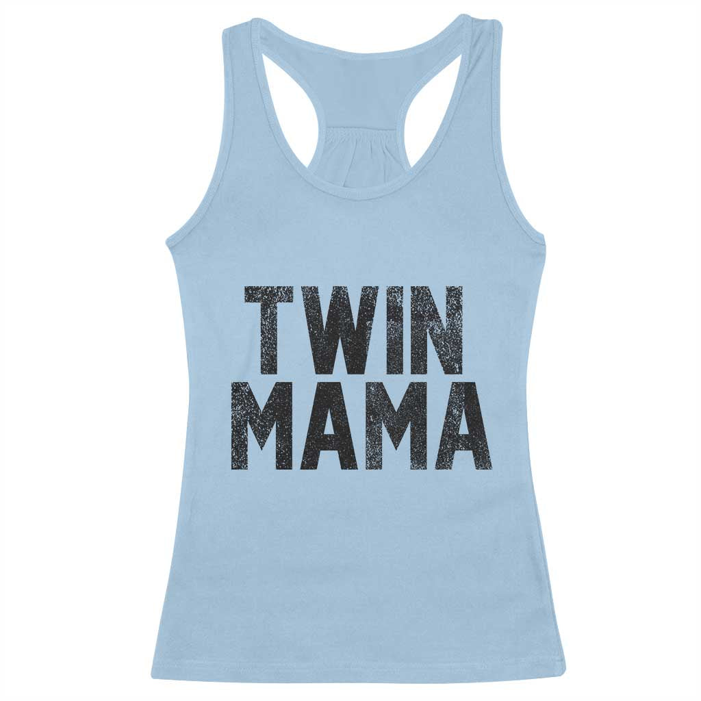 Twin Mama Racerback Tank Top Pregnancy Announcement New Mom Mothers Day Gift