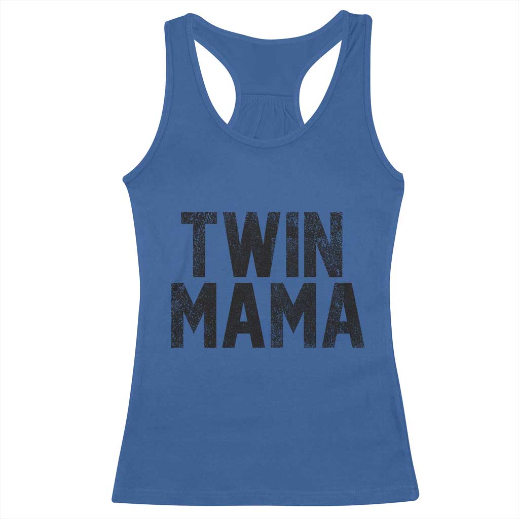 Twin Mama Racerback Tank Top Pregnancy Announcement New Mom Mothers Day Gift