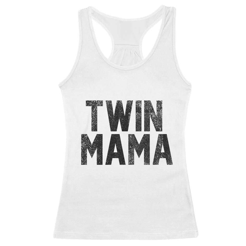 Twin Mama Racerback Tank Top Pregnancy Announcement New Mom Mothers Day Gift