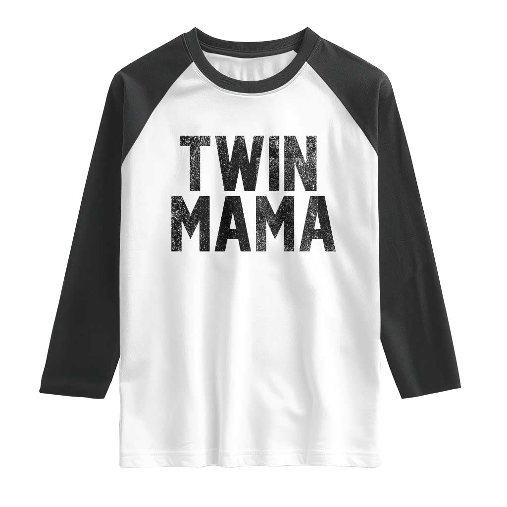 Twin Mama Raglan Shirt Pregnancy Announcement New Mom Mothers Day Gift