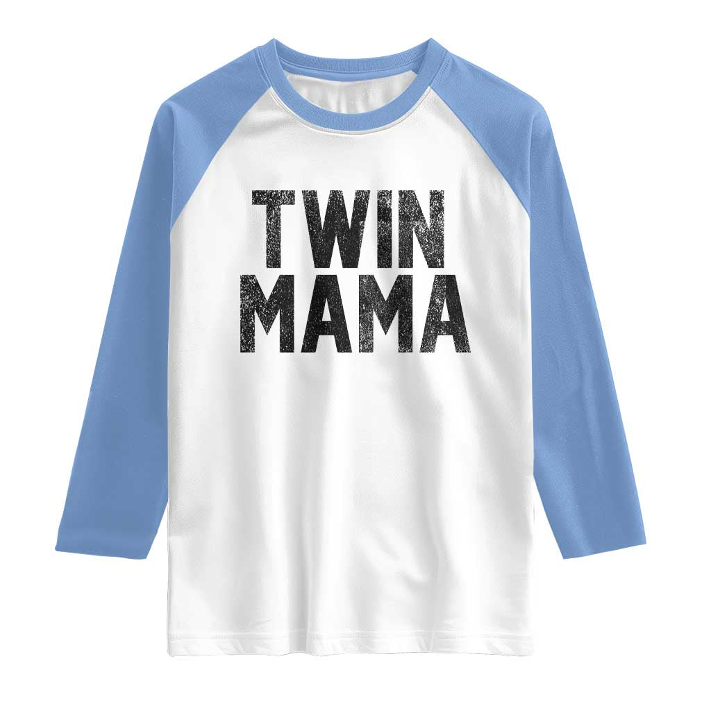 Twin Mama Raglan Shirt Pregnancy Announcement New Mom Mothers Day Gift