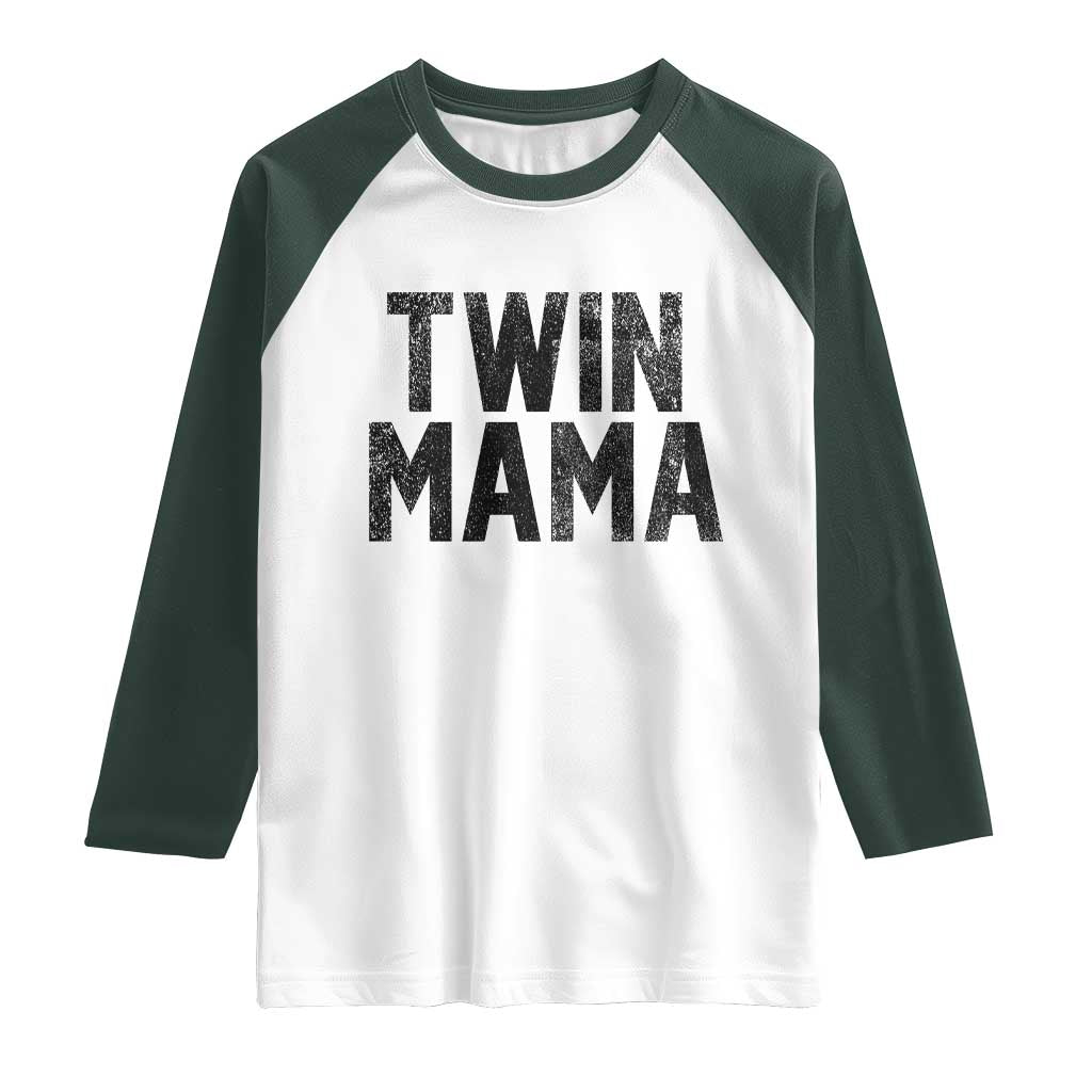 Twin Mama Raglan Shirt Pregnancy Announcement New Mom Mothers Day Gift