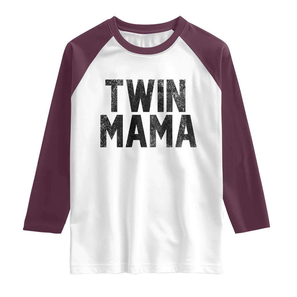 Twin Mama Raglan Shirt Pregnancy Announcement New Mom Mothers Day Gift