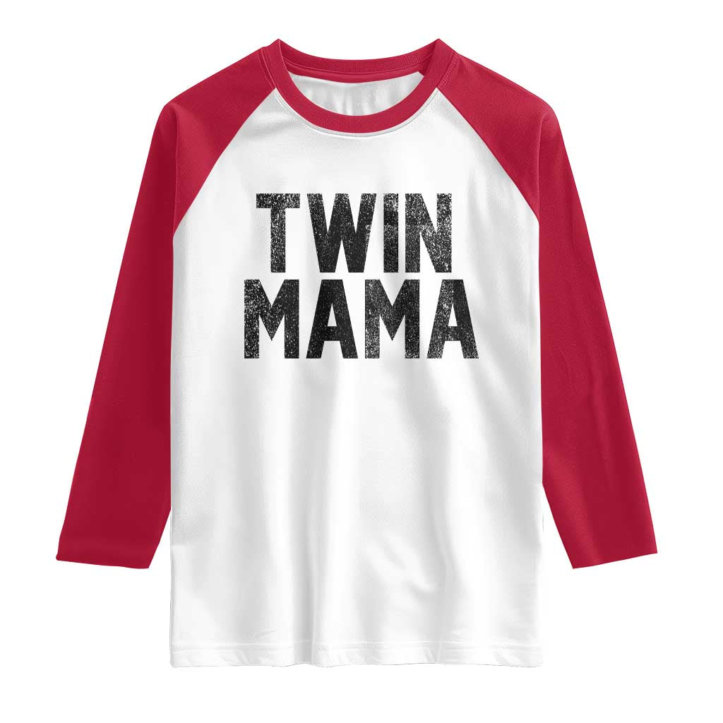 Twin Mama Raglan Shirt Pregnancy Announcement New Mom Mothers Day Gift