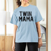 Twin Mama T Shirt For Women Pregnancy Announcement New Mom Mothers Day Gift