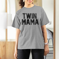 Twin Mama T Shirt For Women Pregnancy Announcement New Mom Mothers Day Gift