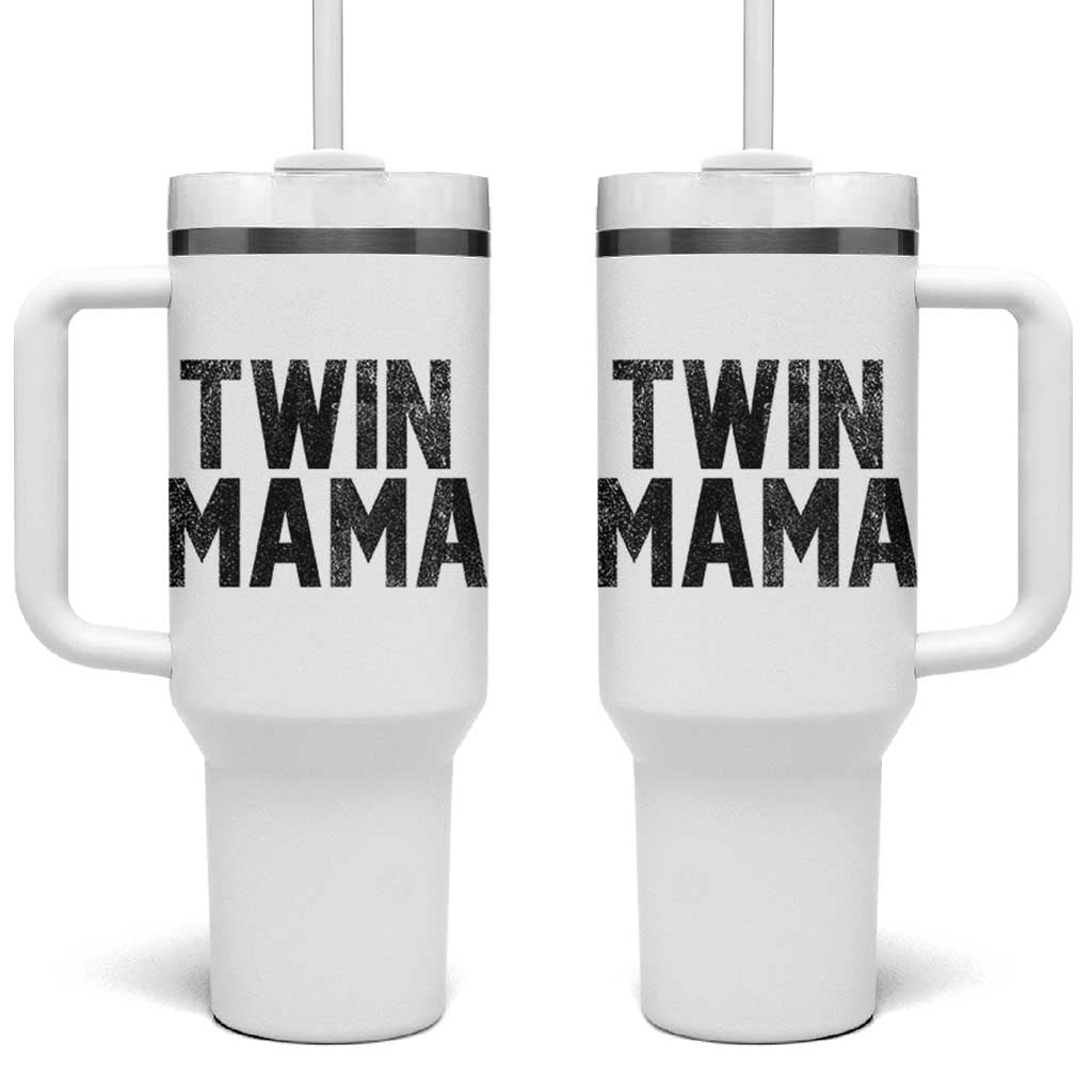 Twin Mama Tumbler With Handle Pregnancy Announcement New Mom Mothers Day Gift