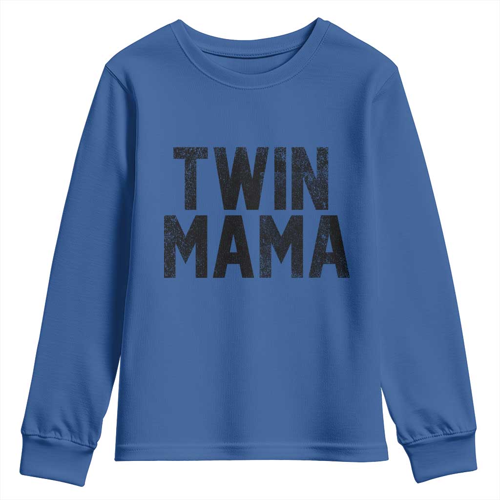 Twin Mama Youth Sweatshirt Pregnancy Announcement New Mom Mothers Day Gift