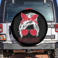 Georgia Lovers Spare Tire Cover Bulldogs Game Day Messy Bun - Wonder Print Shop