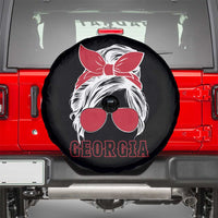 Georgia Lovers Spare Tire Cover Bulldogs Game Day Messy Bun - Wonder Print Shop