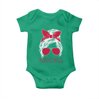 Georgia Lovers Baby Onesie Bulldogs Game Day Messy Bun - Wonder Print Shop