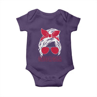 Georgia Lovers Baby Onesie Bulldogs Game Day Messy Bun - Wonder Print Shop