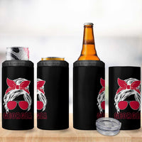 Georgia Lovers 4 in 1 Can Cooler Tumbler Bulldogs Game Day Messy Bun - Wonder Print Shop