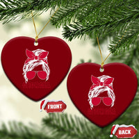 Georgia Lovers Ceramic Ornament Bulldogs Game Day Messy Bun - Wonder Print Shop