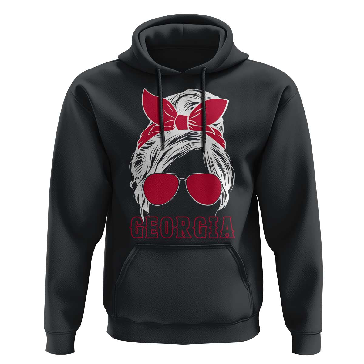Georgia Lovers Hoodie Bulldogs Game Day Messy Bun - Wonder Print Shop