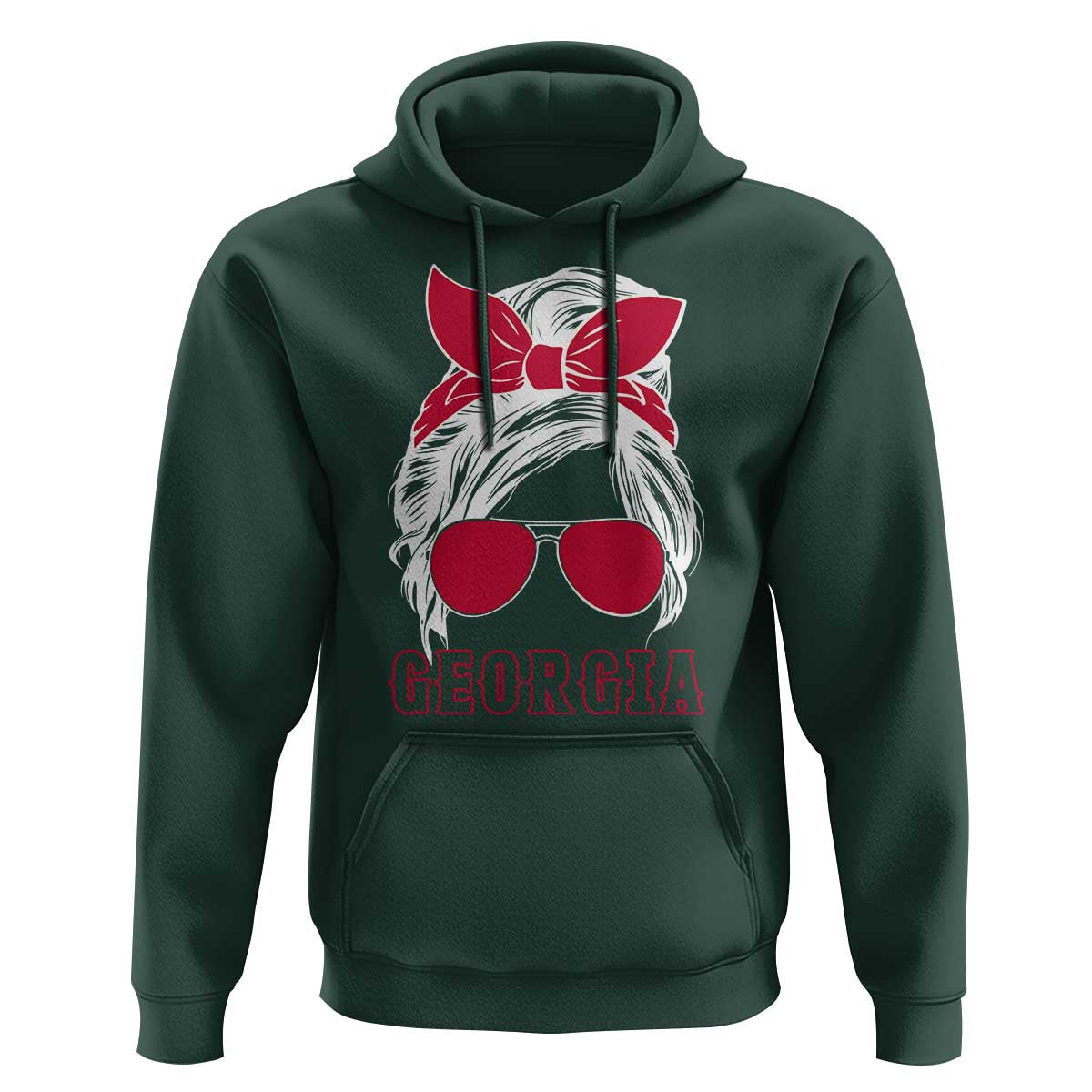 Georgia Lovers Hoodie Bulldogs Game Day Messy Bun - Wonder Print Shop