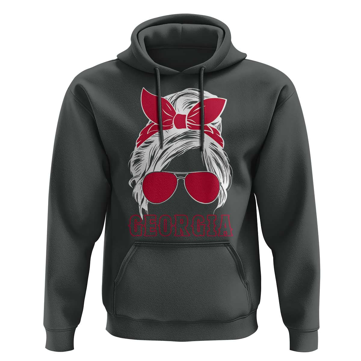 Georgia Lovers Hoodie Bulldogs Game Day Messy Bun - Wonder Print Shop