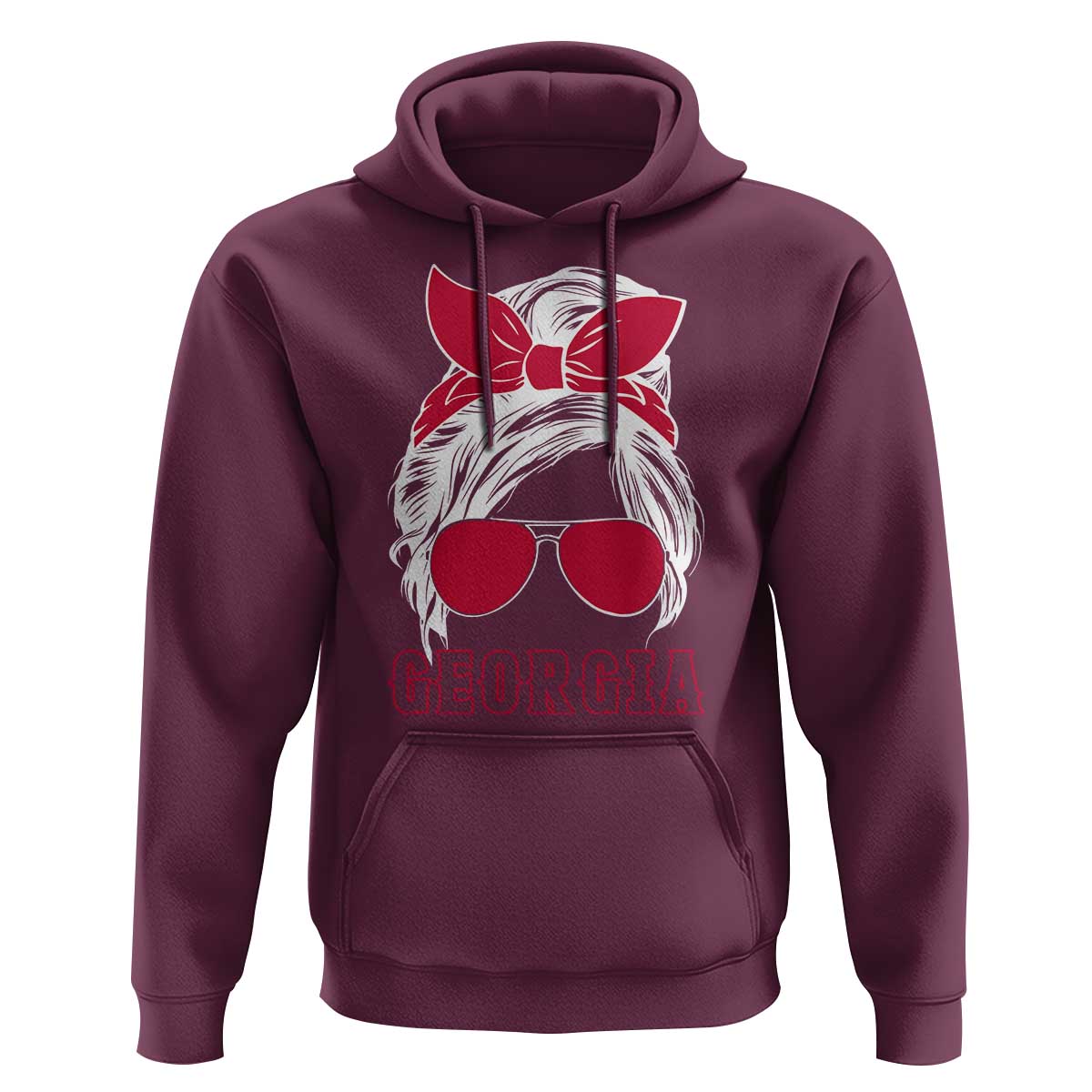 Georgia Lovers Hoodie Bulldogs Game Day Messy Bun - Wonder Print Shop