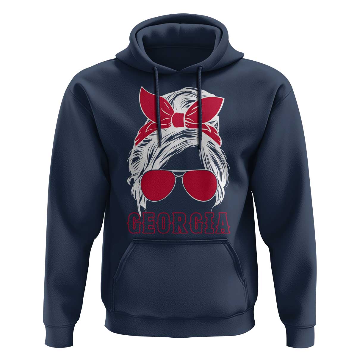Georgia Lovers Hoodie Bulldogs Game Day Messy Bun - Wonder Print Shop