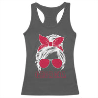Georgia Lovers Racerback Tank Top Bulldogs Game Day Messy Bun - Wonder Print Shop