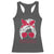 Georgia Lovers Racerback Tank Top Bulldogs Game Day Messy Bun - Wonder Print Shop