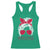 Georgia Lovers Racerback Tank Top Bulldogs Game Day Messy Bun - Wonder Print Shop