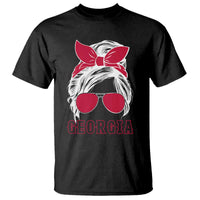 Georgia Lovers T Shirt Bulldogs Game Day Messy Bun - Wonder Print Shop