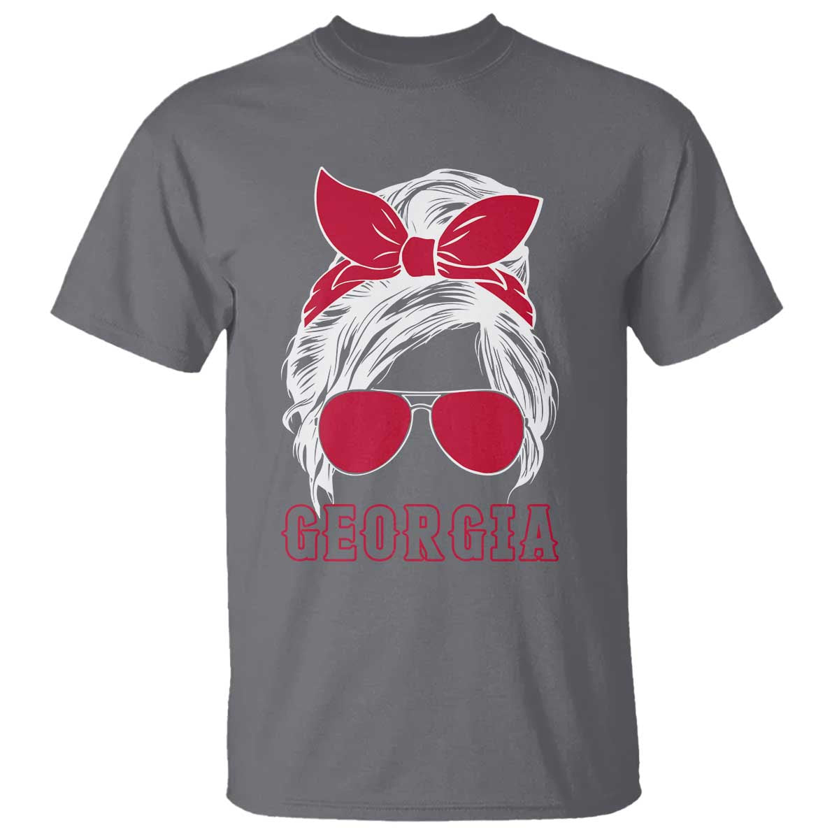 Georgia Lovers T Shirt Bulldogs Game Day Messy Bun - Wonder Print Shop