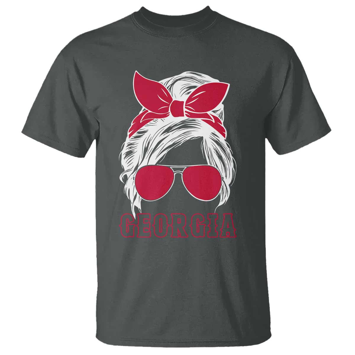 Georgia Lovers T Shirt Bulldogs Game Day Messy Bun - Wonder Print Shop