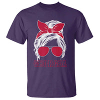 Georgia Lovers T Shirt Bulldogs Game Day Messy Bun - Wonder Print Shop