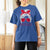 Georgia Lovers T Shirt For Women Bulldogs Game Day Messy Bun - Wonder Print Shop
