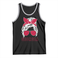 Georgia Lovers Tank Top Bulldogs Game Day Messy Bun - Wonder Print Shop