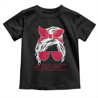 Georgia Lovers Toddler T Shirt Bulldogs Game Day Messy Bun - Wonder Print Shop