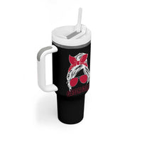 Georgia Lovers Tumbler With Handle Bulldogs Game Day Messy Bun - Wonder Print Shop