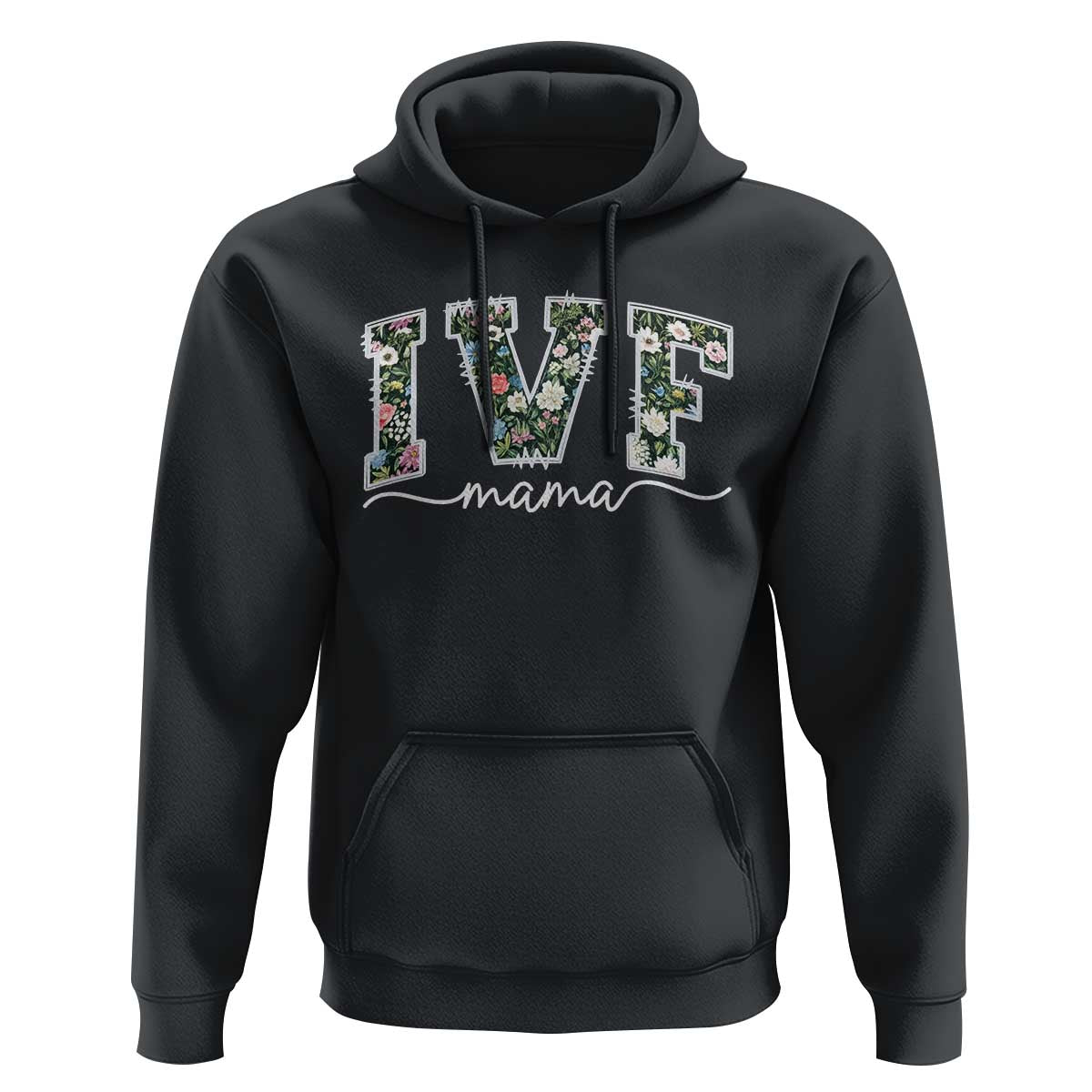 IVF Mama Hoodie Floral Mom Mothers Day - Wonder Print Shop
