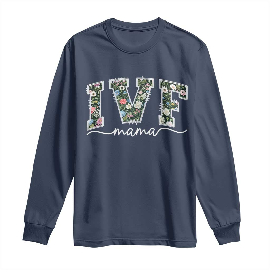 IVF Mama Long Sleeve Shirt Floral Mom Mothers Day - Wonder Print Shop