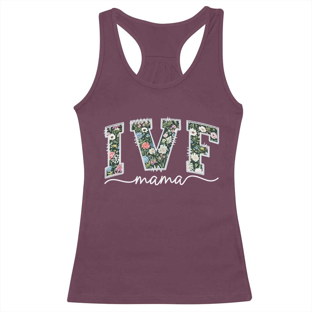 IVF Mama Racerback Tank Top Floral Mom Mothers Day - Wonder Print Shop