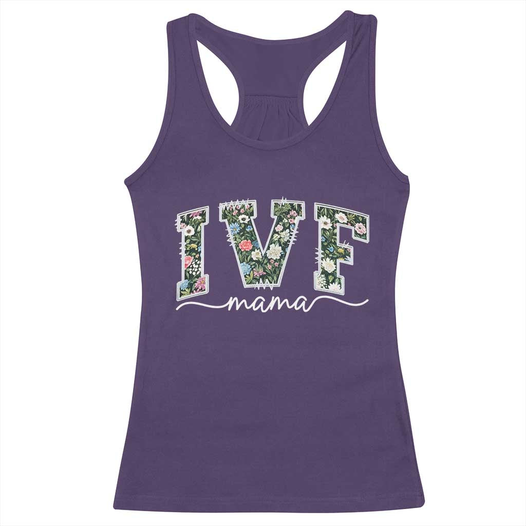 IVF Mama Racerback Tank Top Floral Mom Mothers Day - Wonder Print Shop