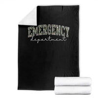 Floral Emergency Department Throw Blanket ER Nurse Gift - Wonder Print Shop