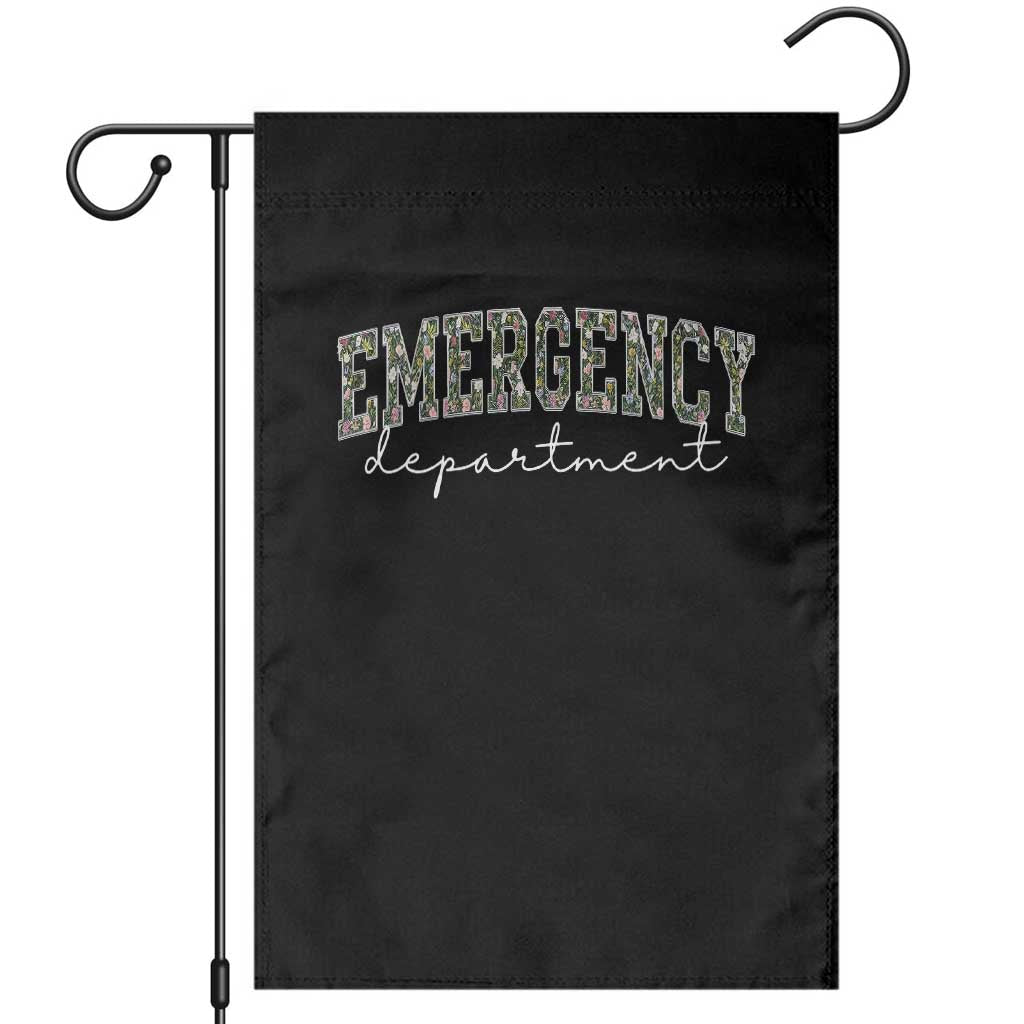 Floral Emergency Department Garden Flag ER Nurse Gift - Wonder Print Shop