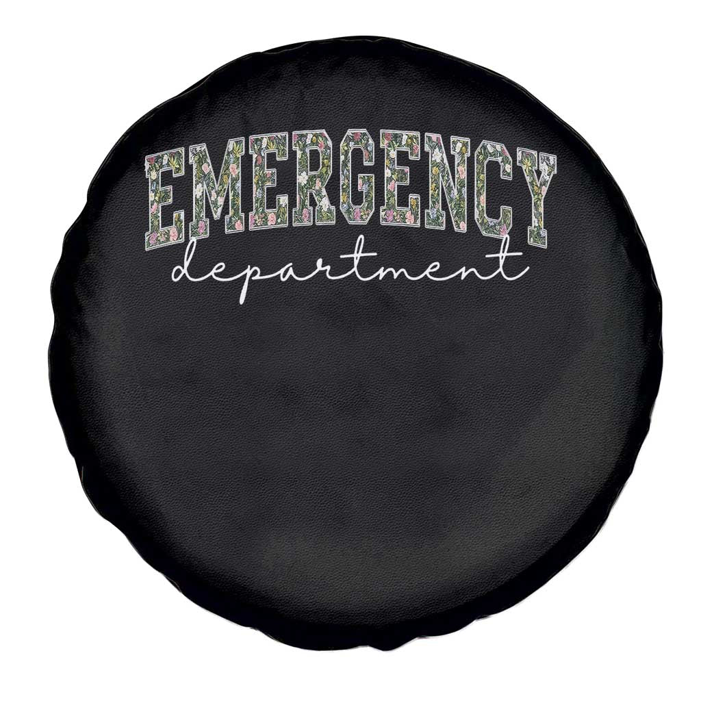 Floral Emergency Department Spare Tire Cover ER Nurse Gift - Wonder Print Shop