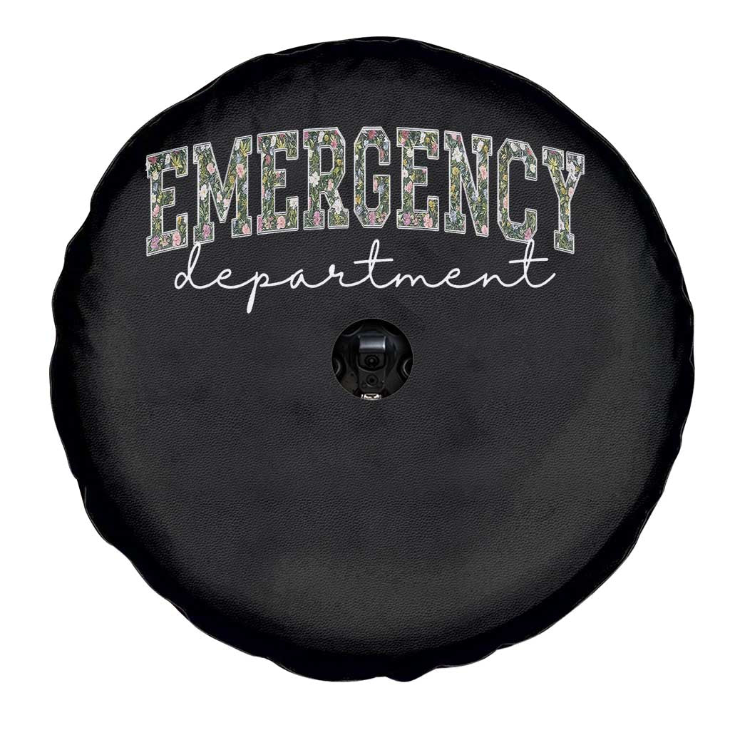 Floral Emergency Department Spare Tire Cover ER Nurse Gift - Wonder Print Shop