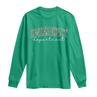 Floral Emergency Department Long Sleeve Shirt ER Nurse Gift - Wonder Print Shop