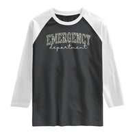 Floral Emergency Department Raglan Shirt ER Nurse Gift - Wonder Print Shop