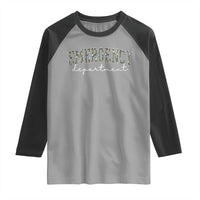 Floral Emergency Department Raglan Shirt ER Nurse Gift - Wonder Print Shop