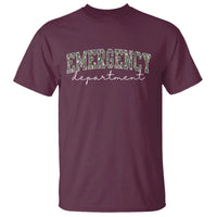 Floral Emergency Department T Shirt ER Nurse Gift - Wonder Print Shop
