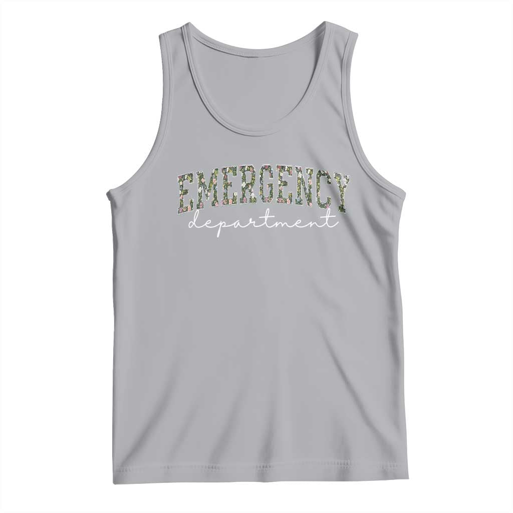 Floral Emergency Department Tank Top ER Nurse Gift - Wonder Print Shop